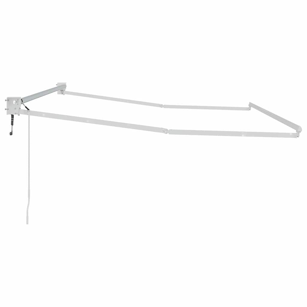 Uttrekkbar markiseramme Hvit 350 x 250 cm Aluminium