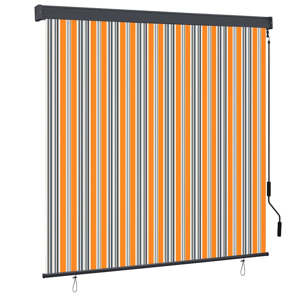 Rullegardin Gul og Blå 180 x 250 cm Stoff og Aluminium