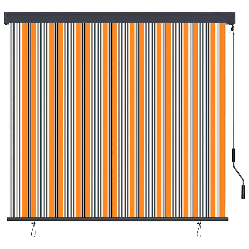 Rullegardin Gul og Blå 180 x 250 cm Stoff og Aluminium