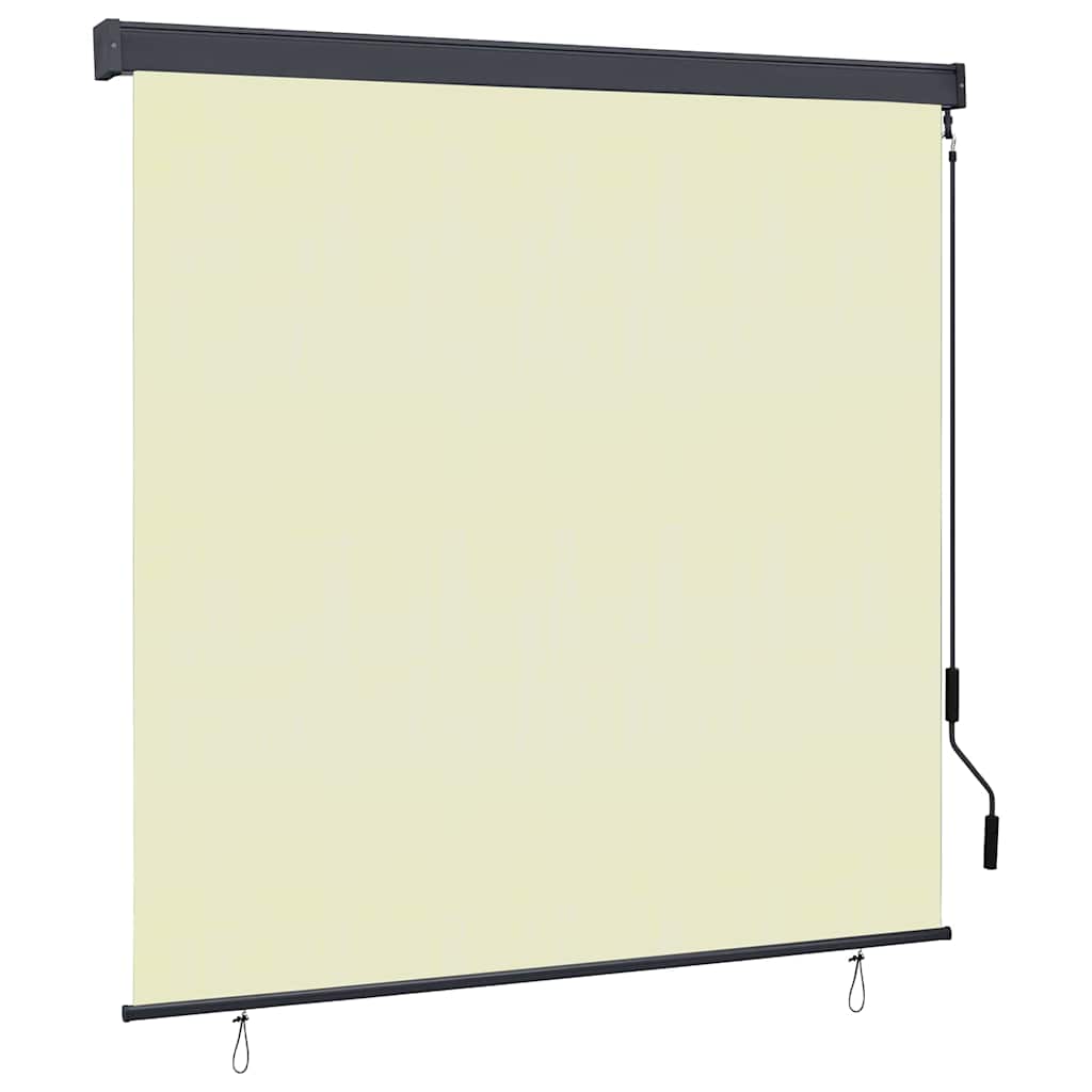 Rullegardin Krem 180 x 250 cm Stoff og Aluminium