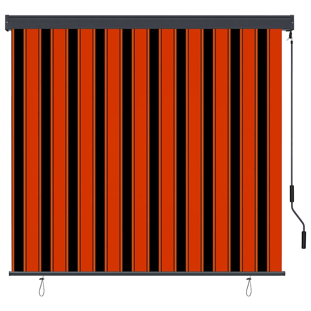 Rullegardin Oransje og Brunt 180 x 250 cm Stoff og Aluminium
