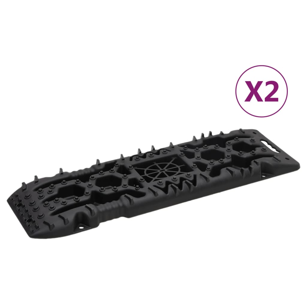 Trekkbrett 2 stk svart 107x31x7 cm nylon