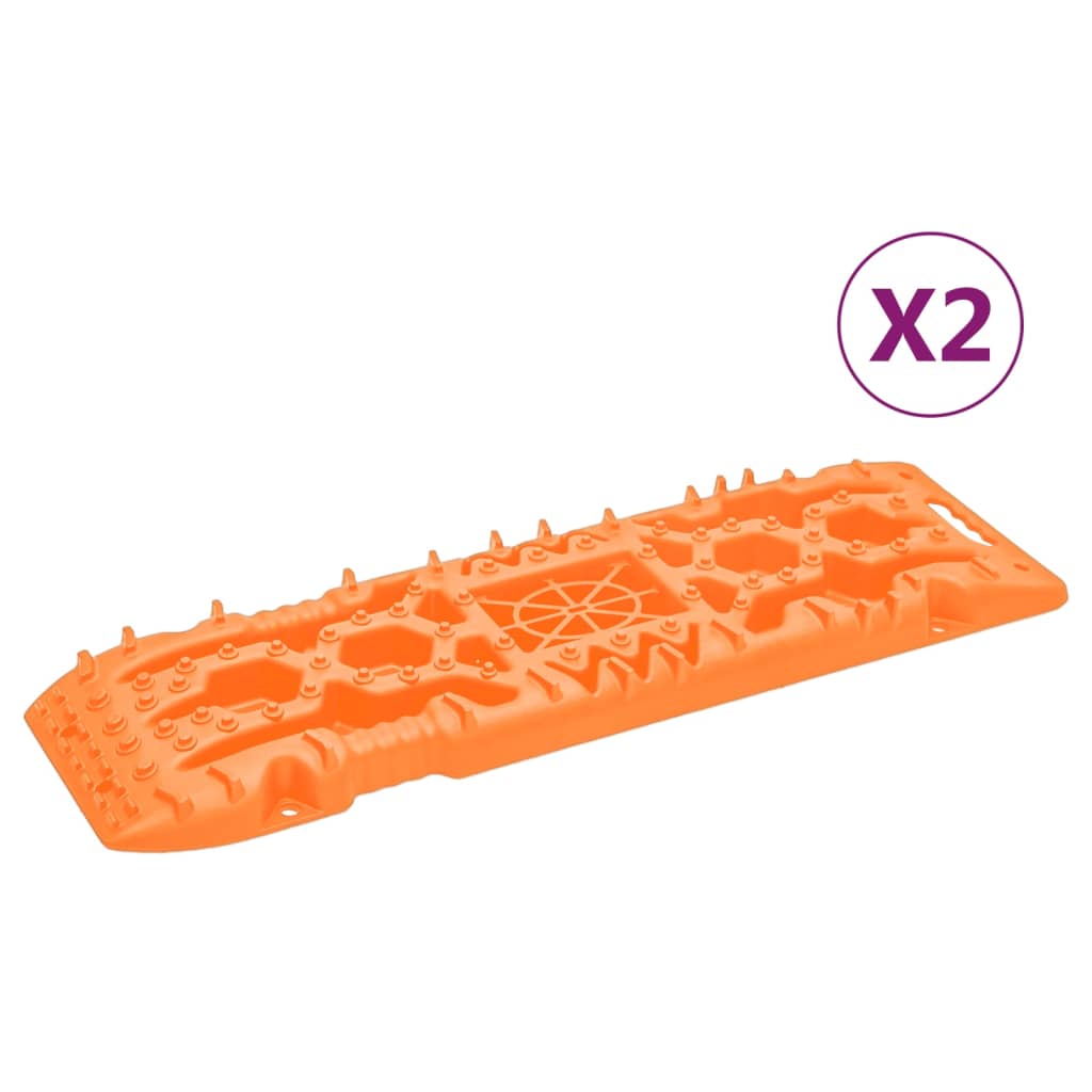 Trekkbrett 2 stk oransje 107x31x7 cm nylon