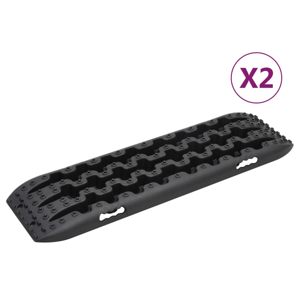 Trekkbrett 2 stk svart 106x30,5x7 cm nylon