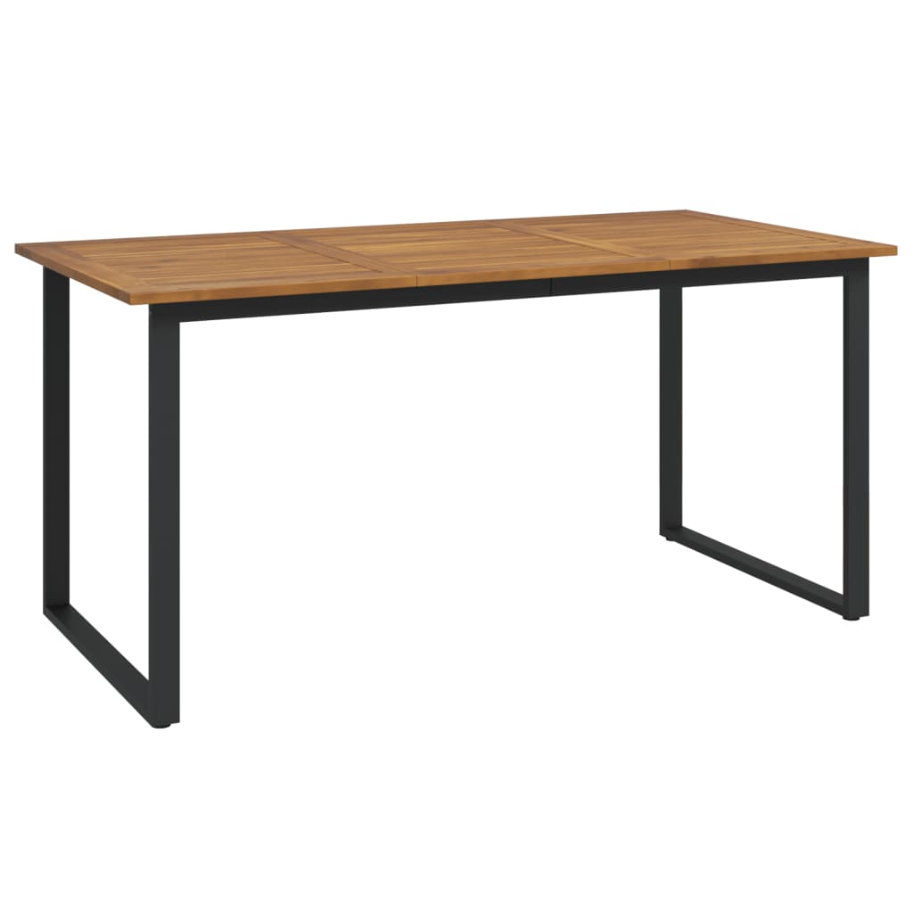 Hagebord med U-ben 160x80x75 cm heltre akasie