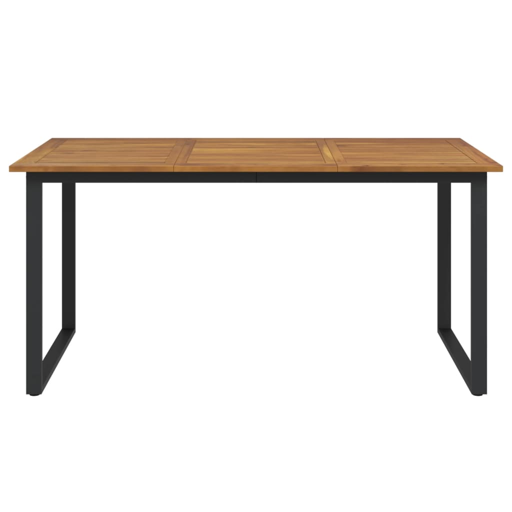Hagebord med U-ben 160x80x75 cm heltre akasie