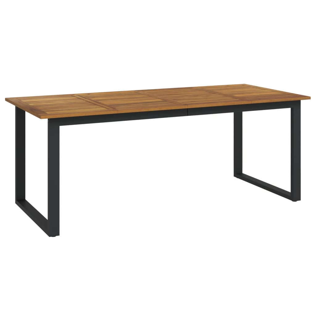 Hagebord med U-ben 200x90x75 cm heltre akasie vidaXL
