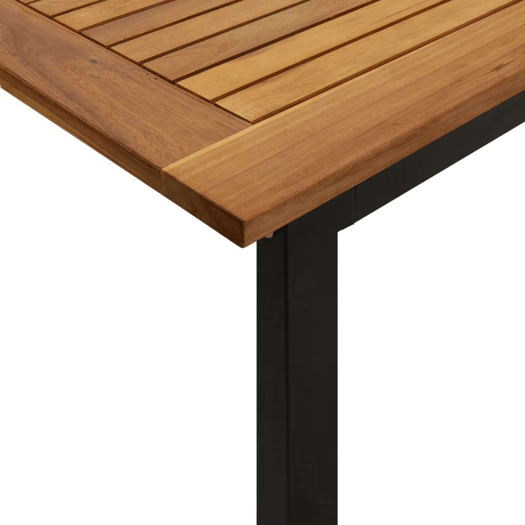 Hagebord med U-ben 200x90x75 cm heltre akasie vidaXL
