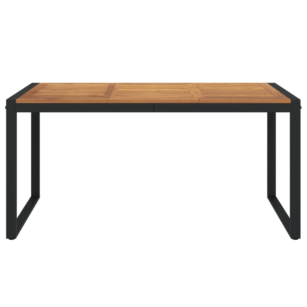 Hagebord med U-ben 160x80x75 cm heltre akasie vidaXL