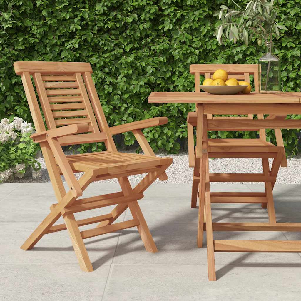 Klappstoler 2 stk 56x63x90 cm heltre teak
