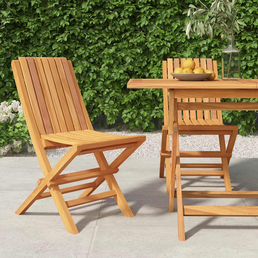 Klappstoler 2 stk 47x47x89 cm heltre teak
