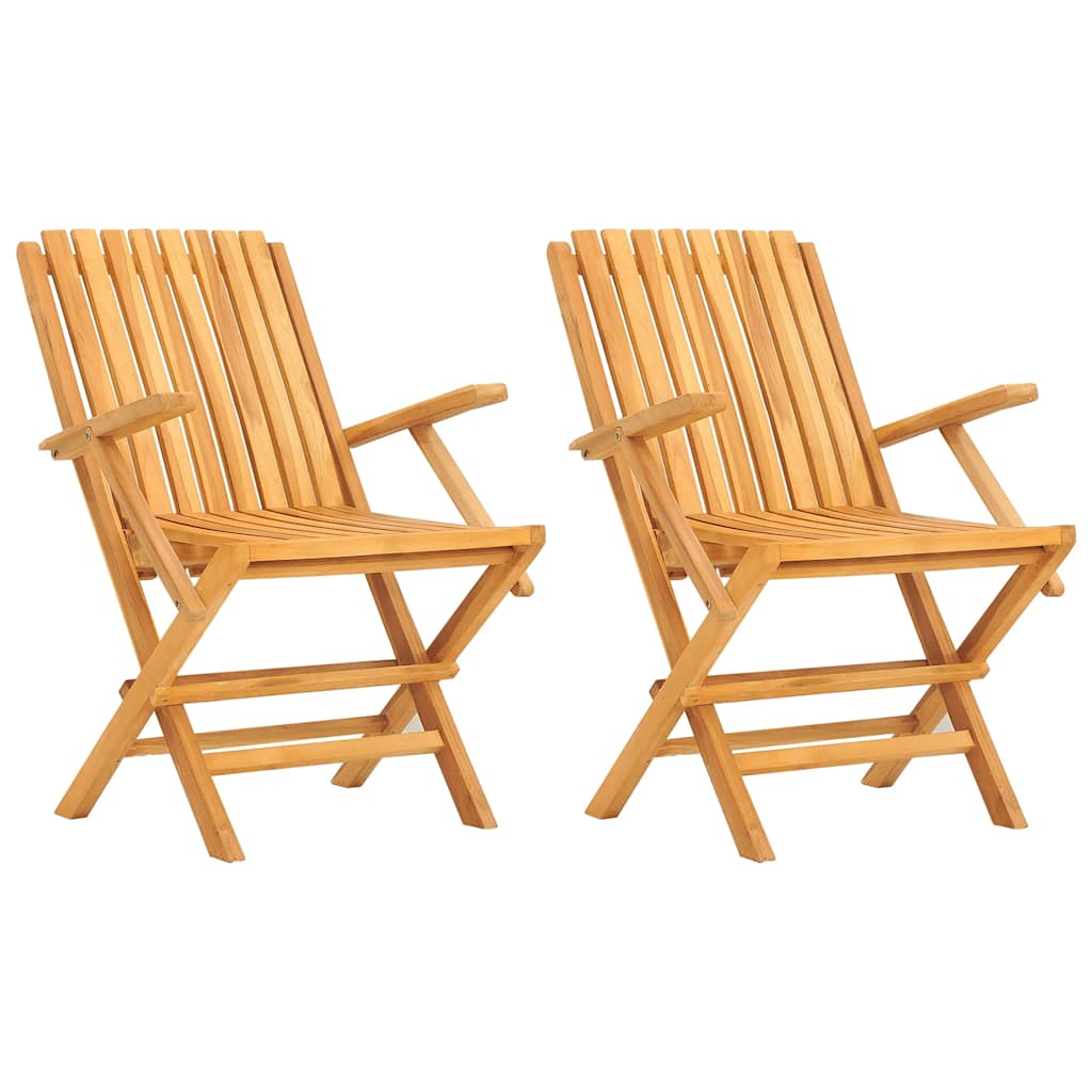 Klappstoler 2 stk 61x67x90 cm heltre teak