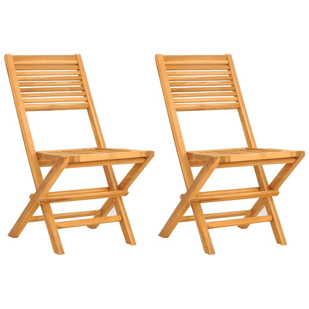 Klappstoler 2 stk 47x62x90 cm heltre teak