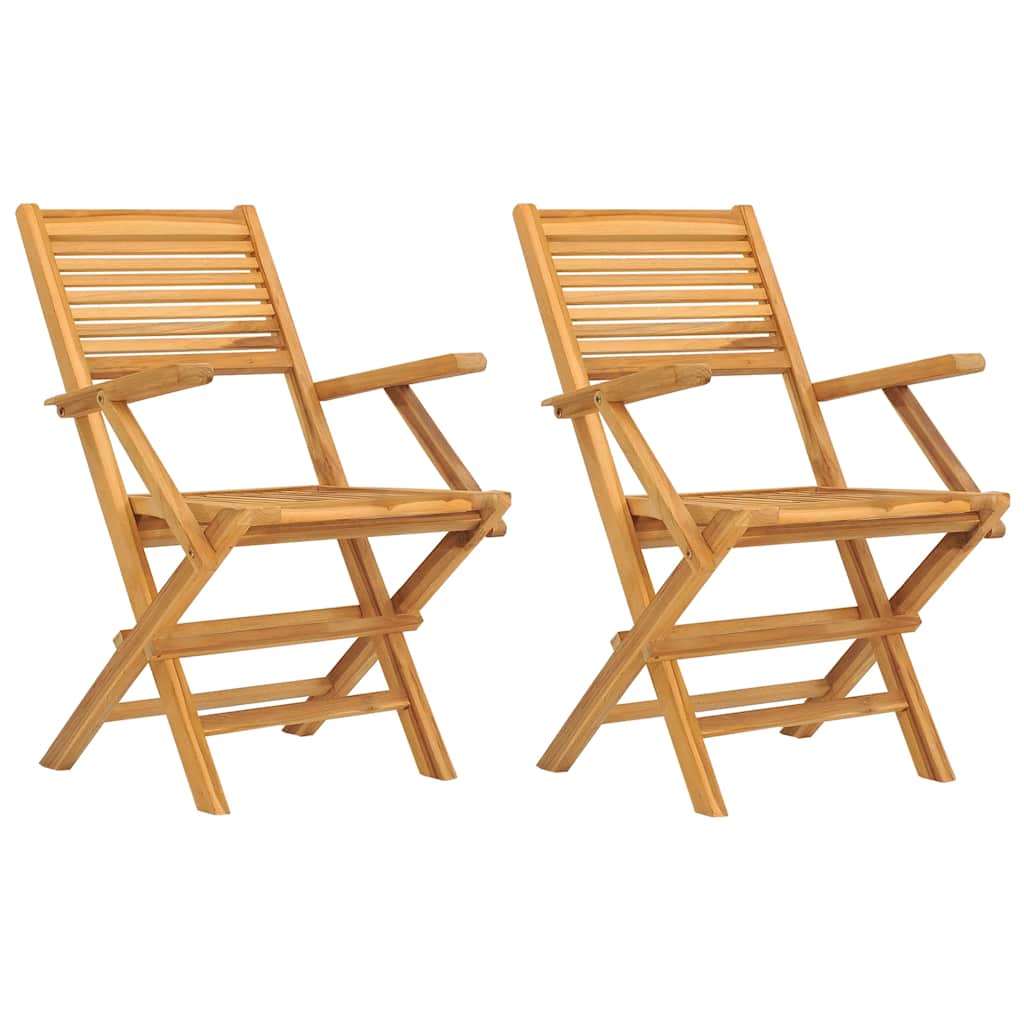 Klappstoler 2 stk 55x62x90 cm heltre teak