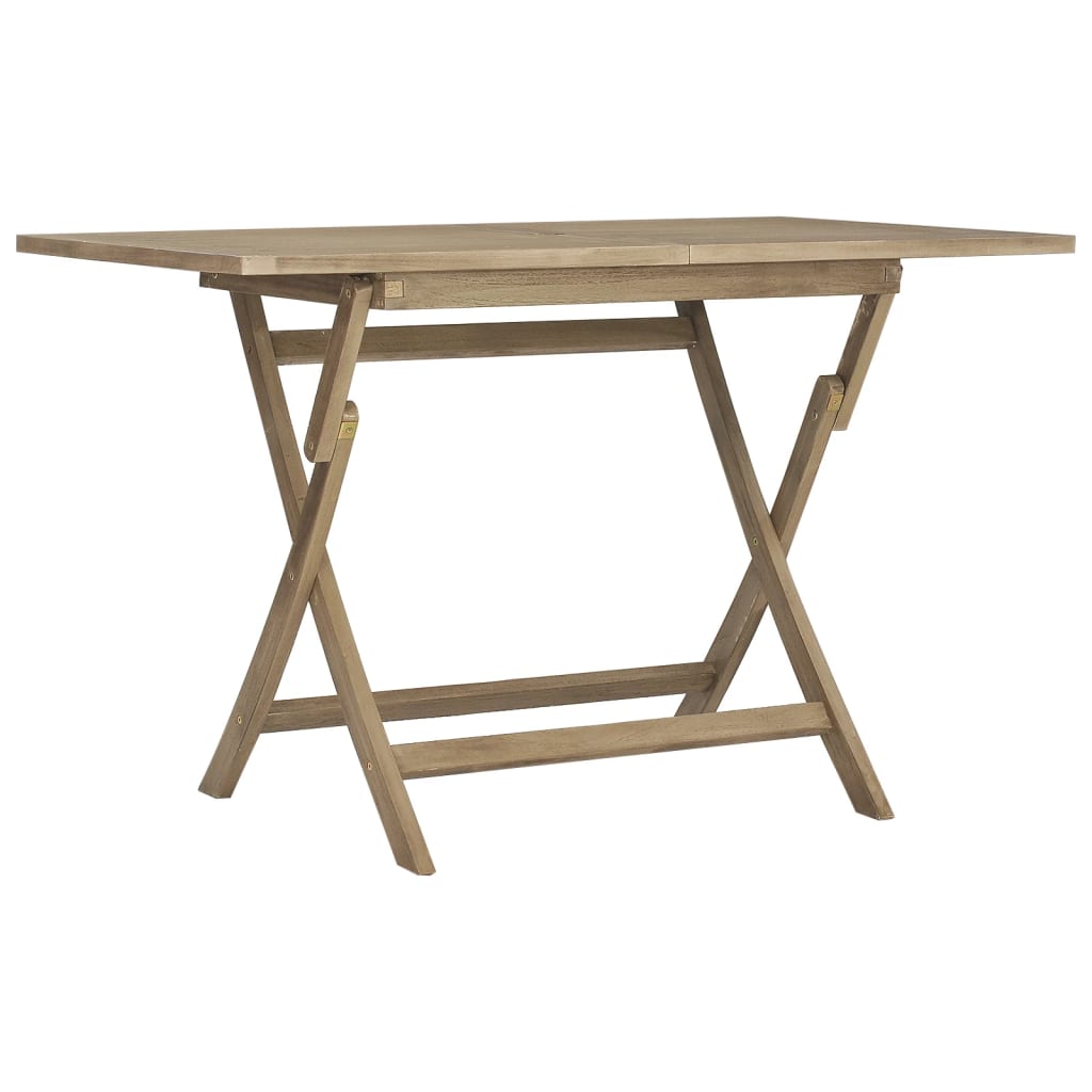 Sammenleggbart hagebord grå 120x70x75 cm heltre teak