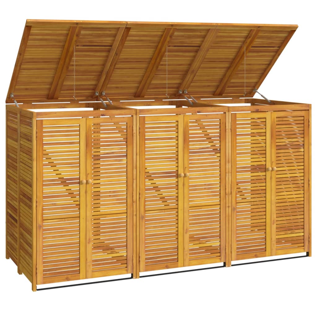 Trippelt søppeldunkskur 210x89x117 cm heltre akasie
