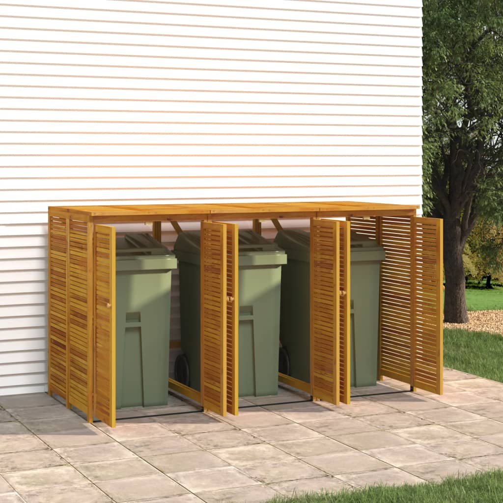 Trippelt søppeldunkskur 210x89x117 cm heltre akasie
