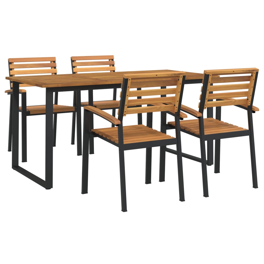 Hagespisegruppe 5 deler heltre akasie og metall