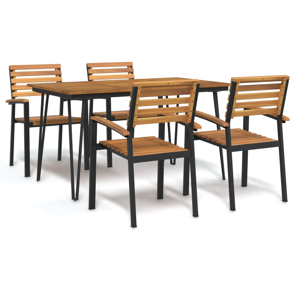 Hagespisegruppe 5 deler heltre akasie og metall