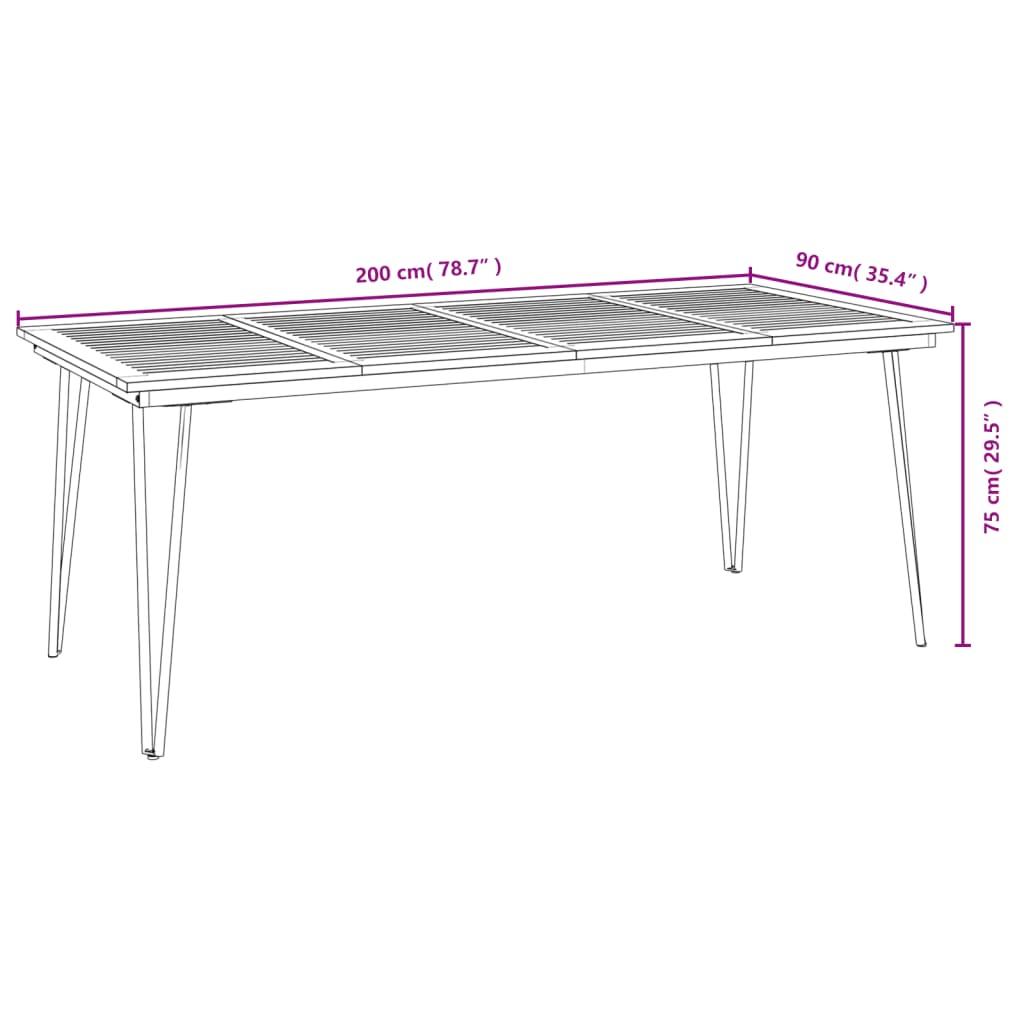 Hagespisegruppe 9 deler heltre akasie og metal