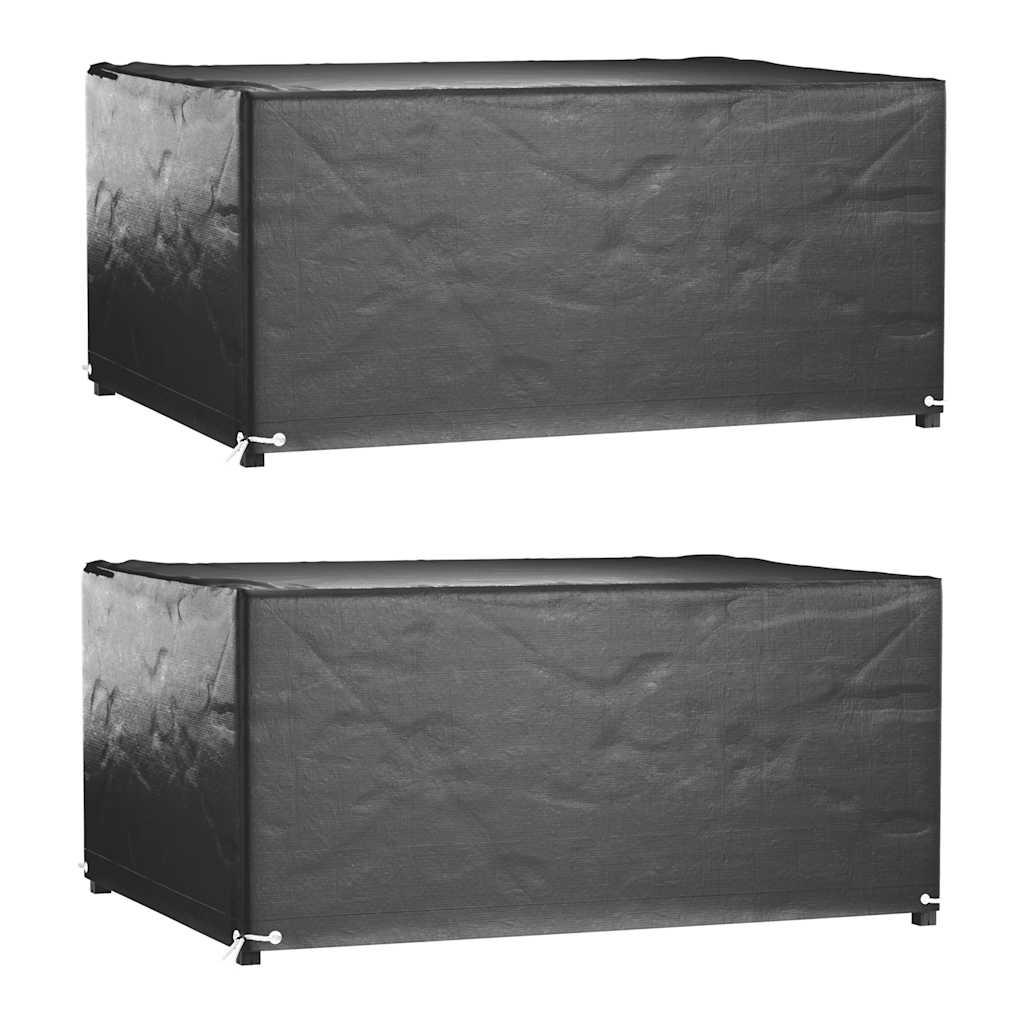 Hagemøbeltrekk 2 stk 8 maljer 160x120x75 cm rektangulær vidaXL