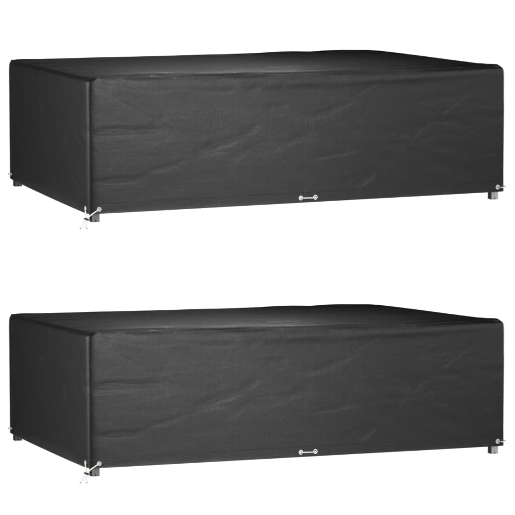 Hagemøbeltrekk 2 stk 12 maljer 227x152x65 cm rektangulær vidaXL