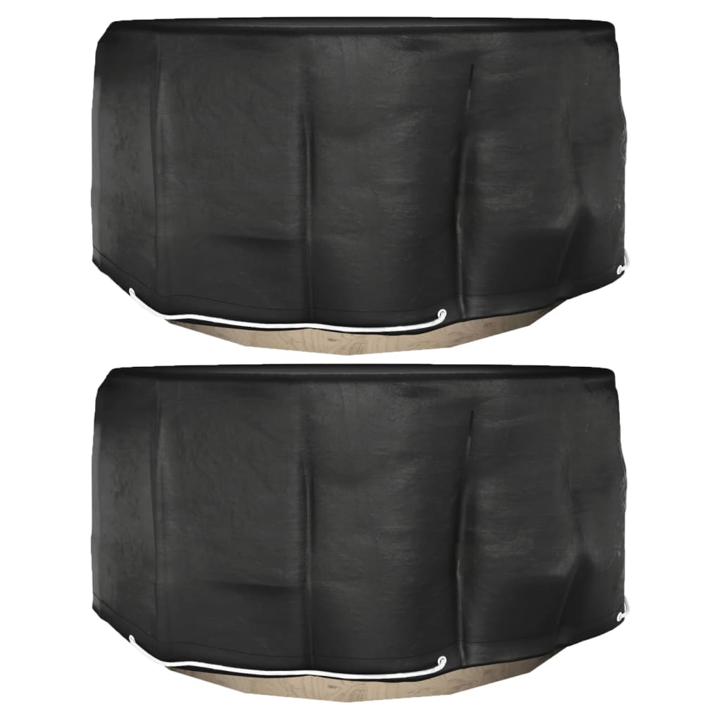 Hagemøbeltrekk 2 stk 10 maljer Ø230x90 cm rund vidaXL