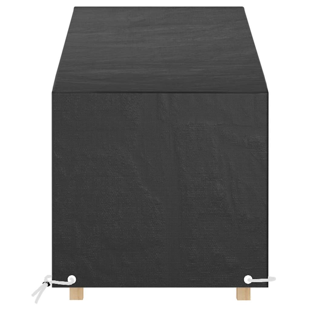 Solsengtrekk 2 stk 12 maljer 200x65x35/60 cm polyetylen vidaXL