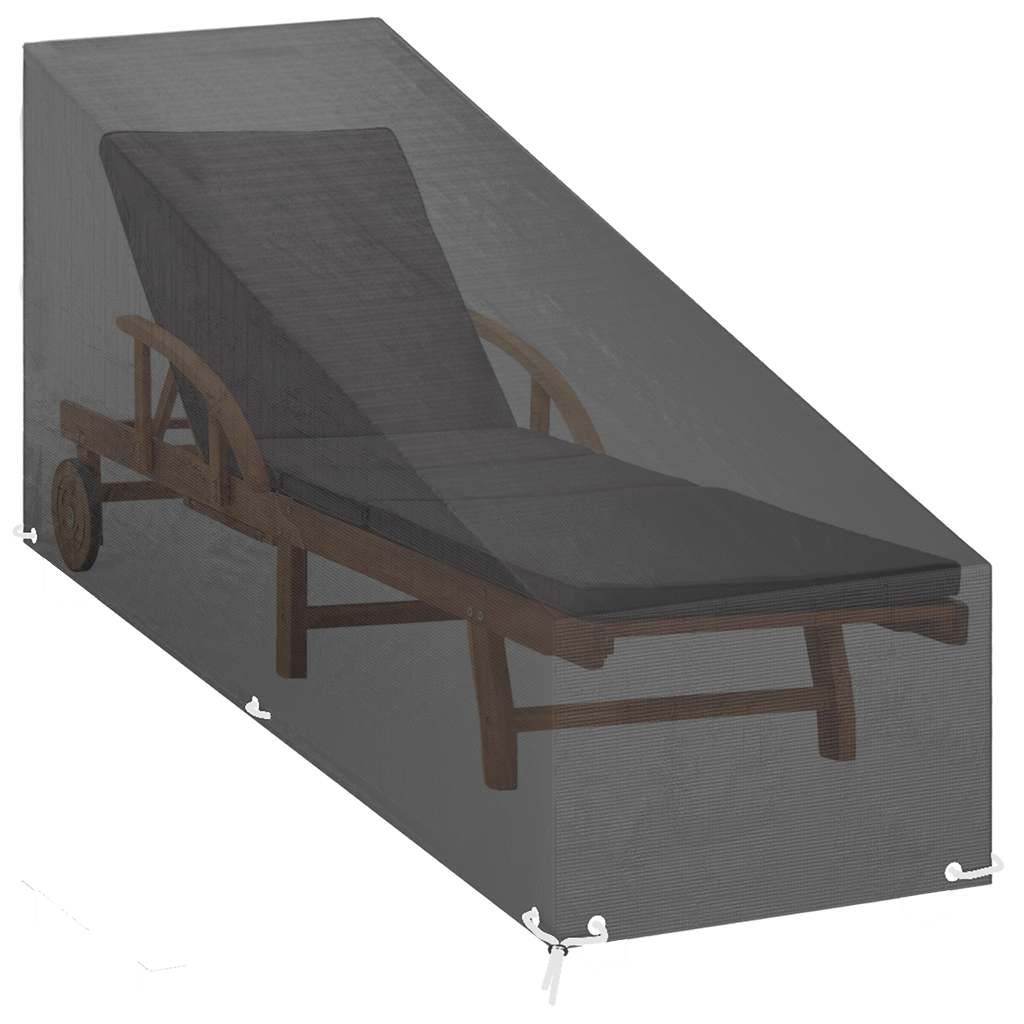 Solsengtrekk 2 stk 12 maljer 200x65x35/60 cm polyetylen vidaXL