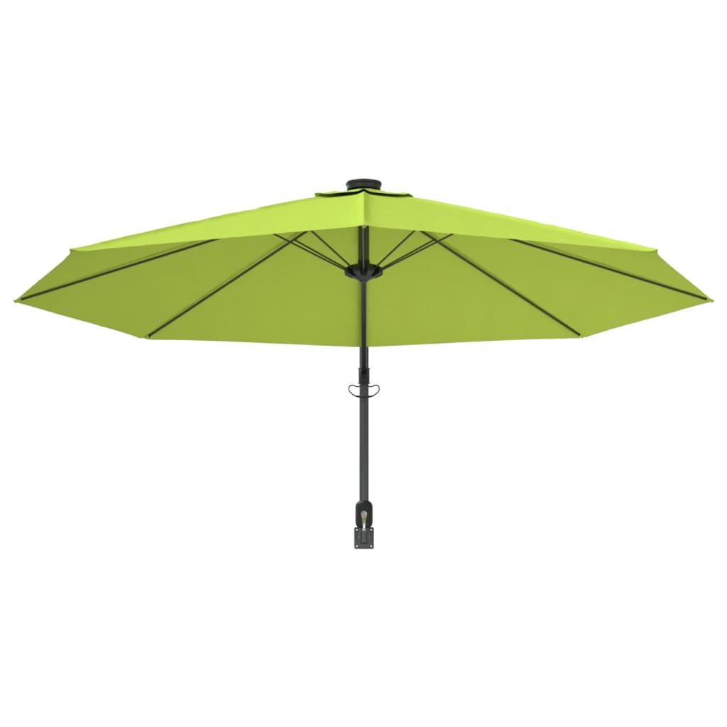 Veggmontert parasoll eplegrønn 290 cm