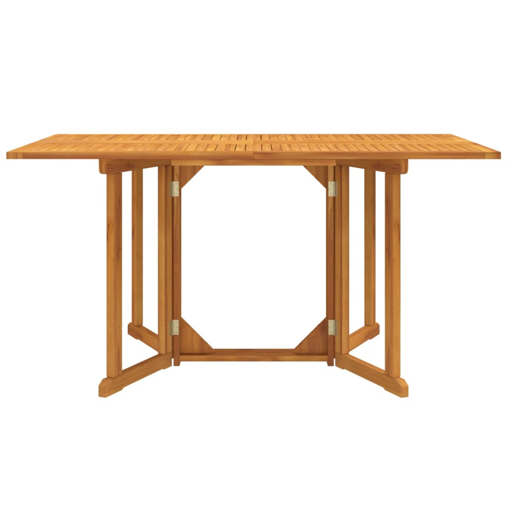 Sammenleggbart sommerfuglbord for hage 150x90x75 cm heltre teak