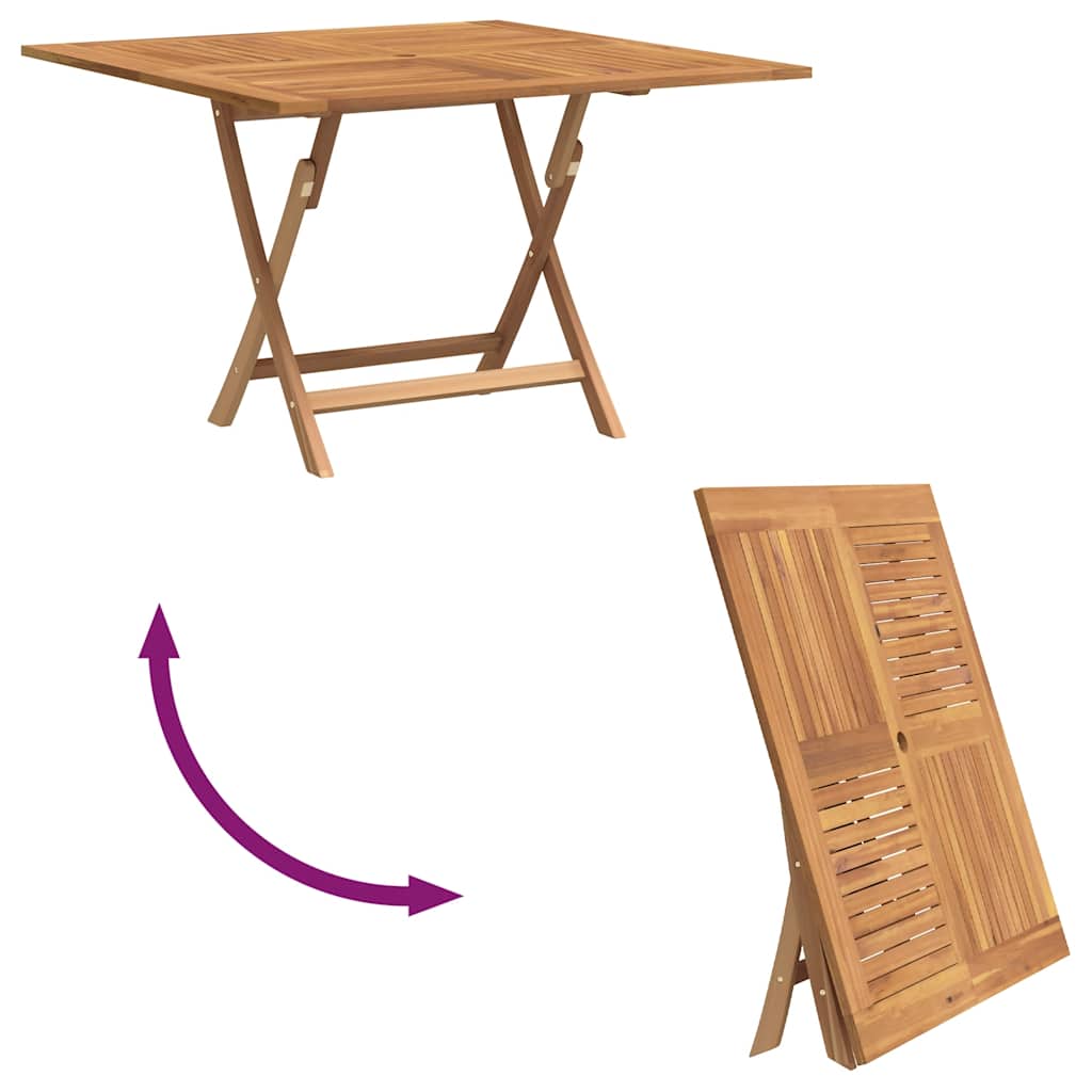 Sammenleggbart hagebord 110x110x75 cm heltre teak