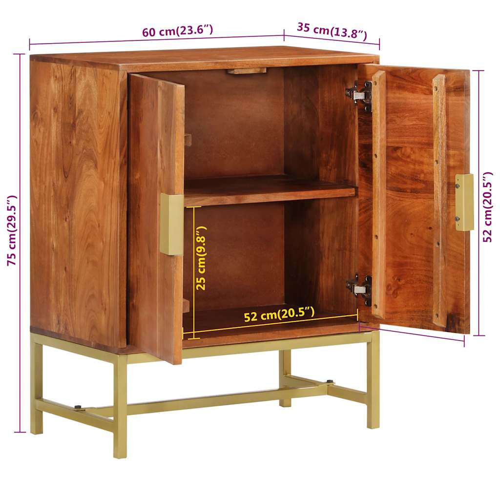 Skjenk 60x35x75 cm heltre akasie