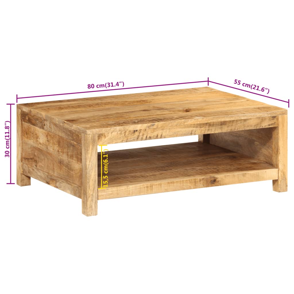 Salongbord 80x55x30 cm heltre mango