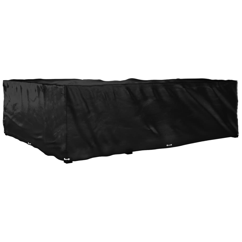 L-formet hagemøbeltrekk 18 maljer 285x220x80 cm