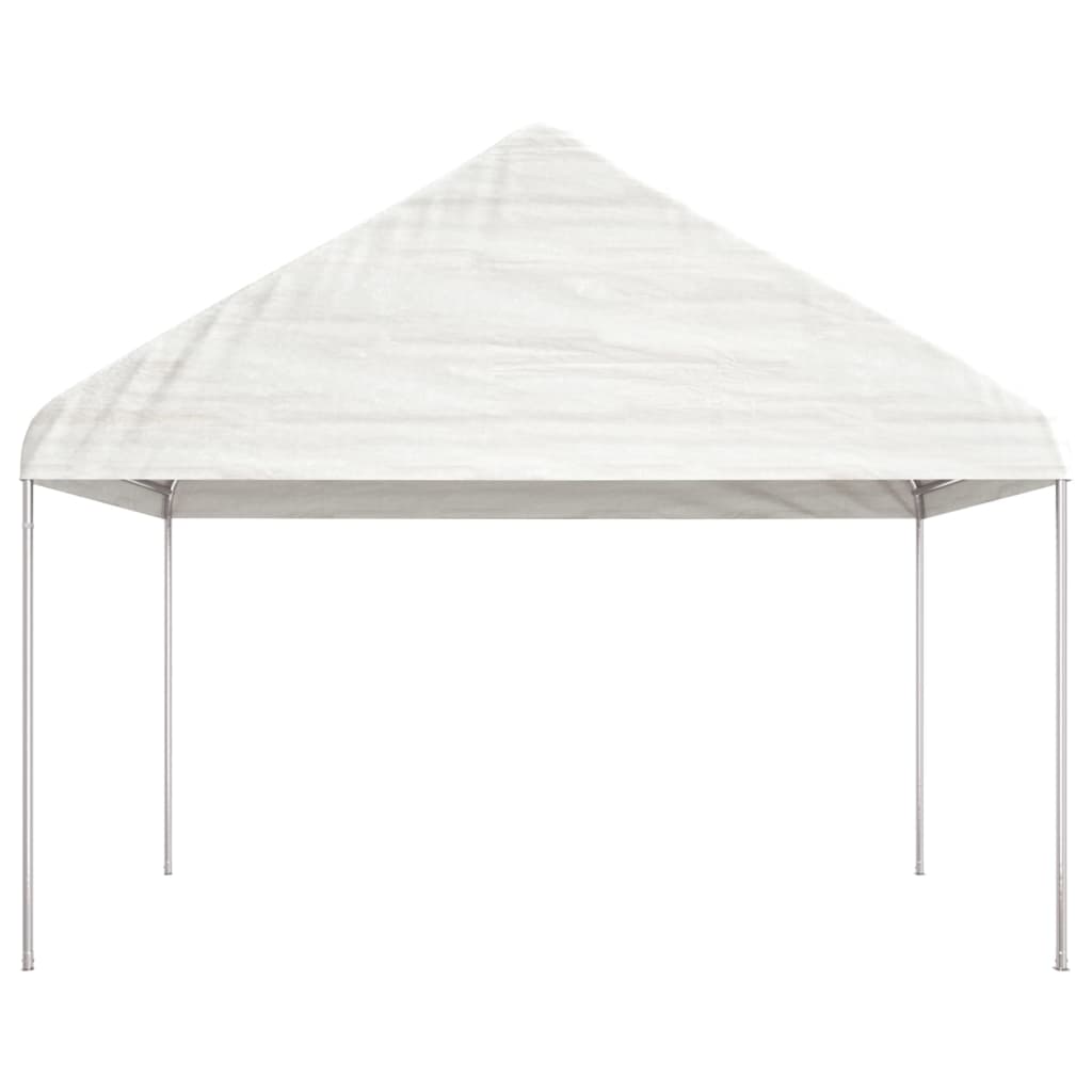 Paviljong med tak hvit 15,61x4,08x3,22 m polyetylen