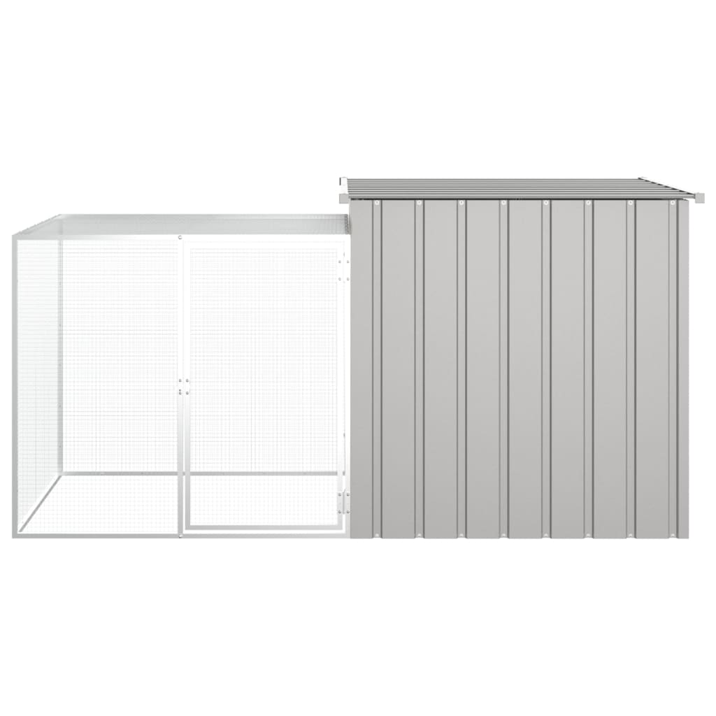 Kaninbur grå 200x91x100 cm galvanisert stål
