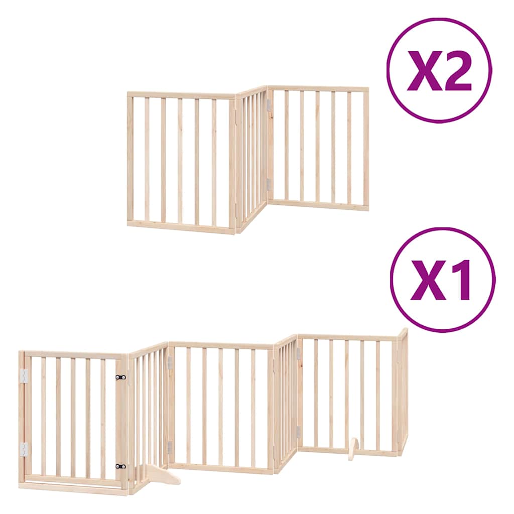 Hundeport sammenleggbar 12 paneler 300 cm poppeltre