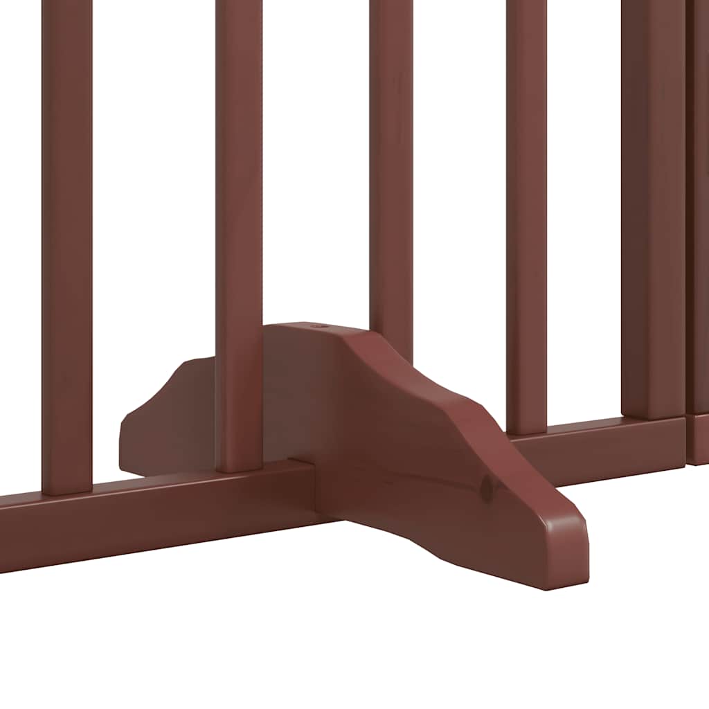 Hundeport sammenleggbar 15 paneler brun 750 cm poppeltre