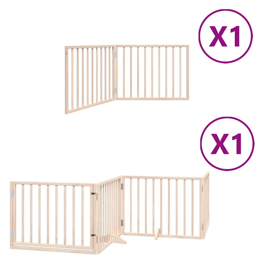Hundeport sammenleggbar 6 paneler 480 cm poppeltre