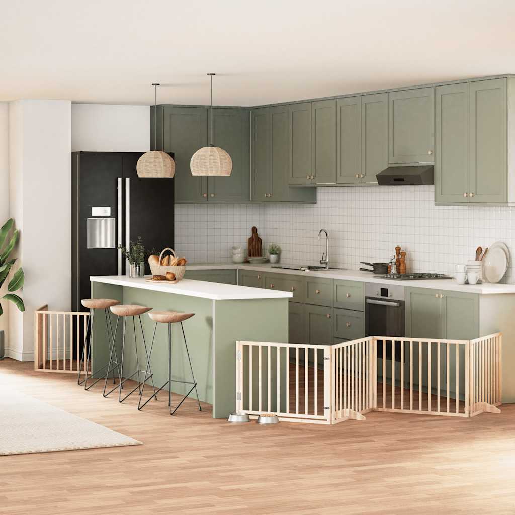 Hundeport sammenleggbar 6 paneler 480 cm poppeltre