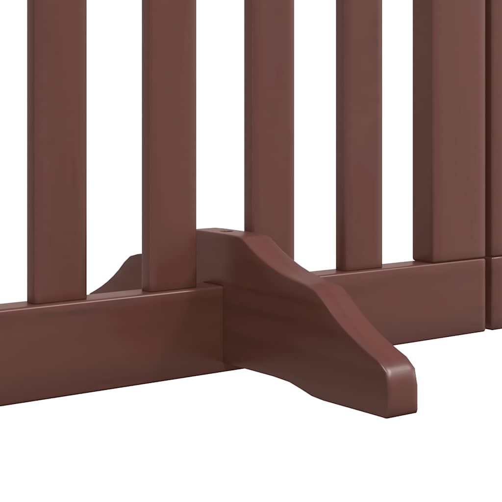Hundeport sammenleggbar 15 paneler brun 750 cm poppeltre