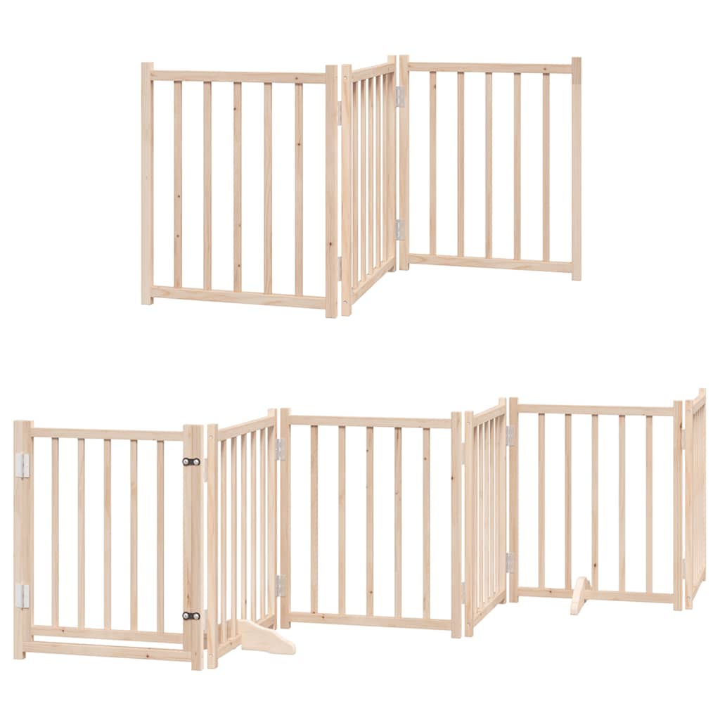 Hundeport sammenleggbar 9 paneler 450 cm poppeltre vidaXL