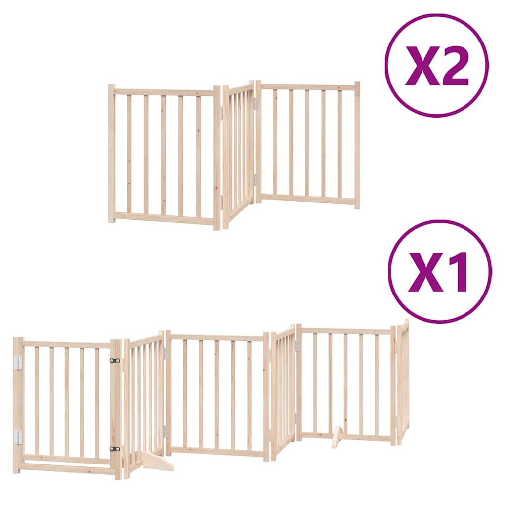 Hundeport sammenleggbar 12 paneler 300 cm poppeltre vidaXL