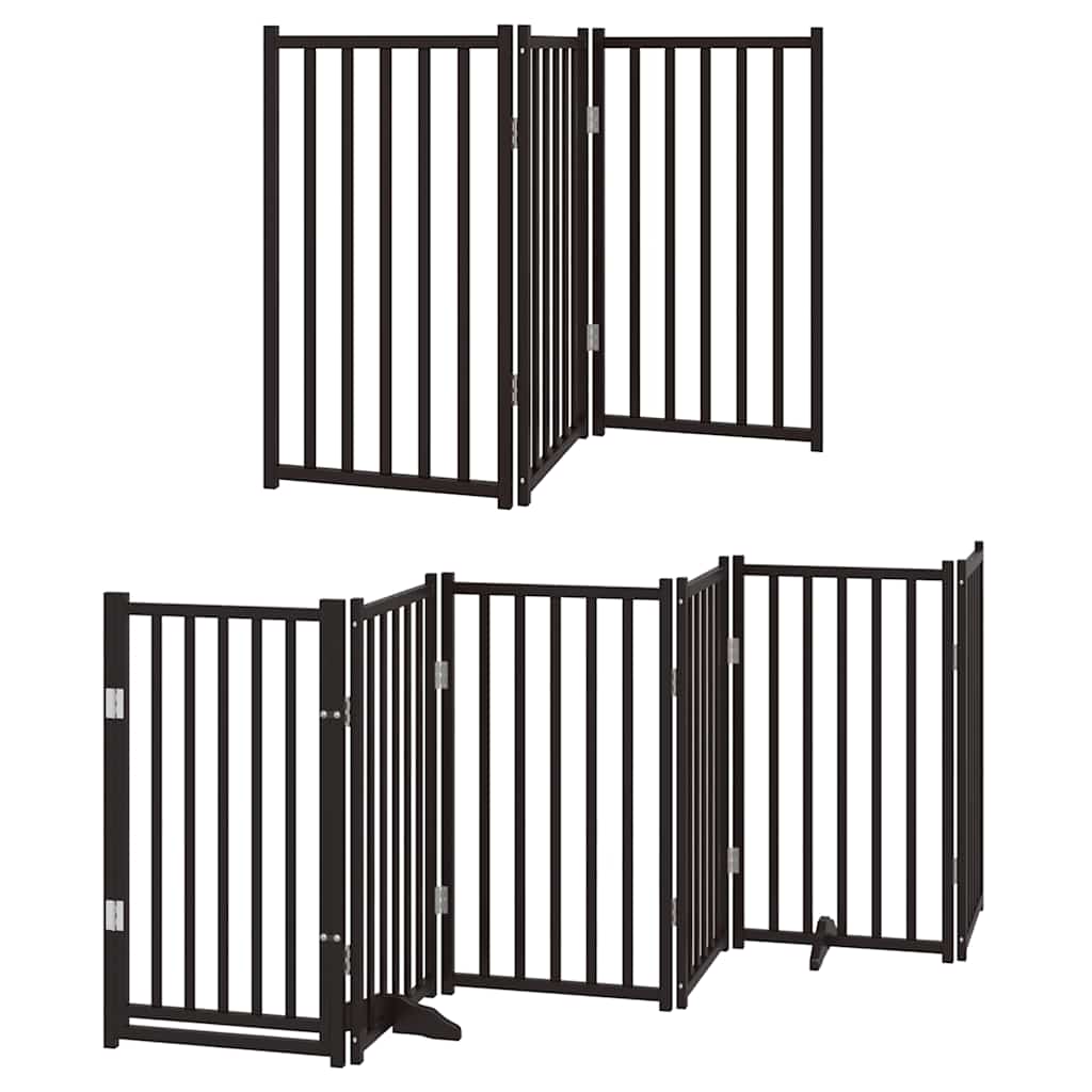 Hundeport sammenleggbar 12 paneler svart 600 cm poppeltre