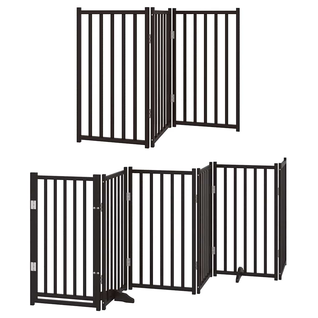 Hundeport sammenleggbar 15 paneler svart 750 cm poppeltre