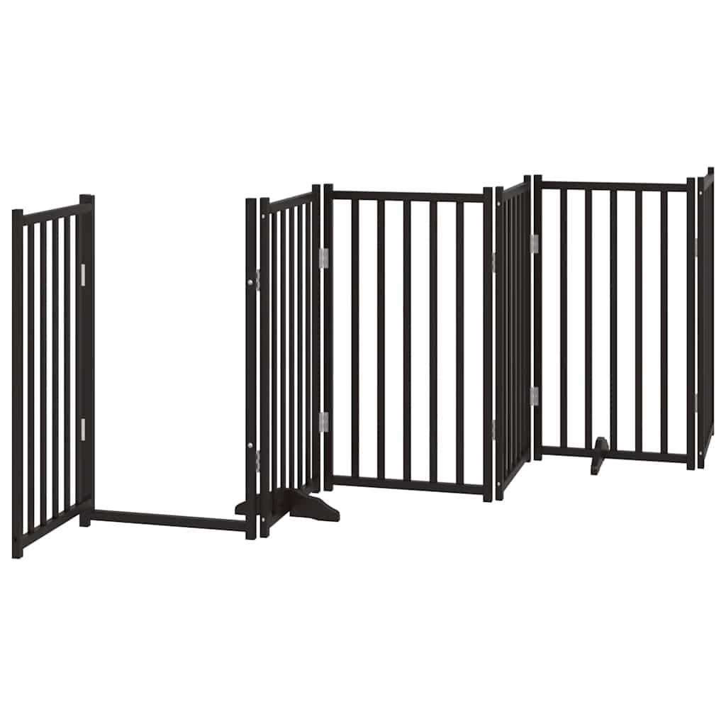 Hundeport sammenleggbar 15 paneler svart 750 cm poppeltre