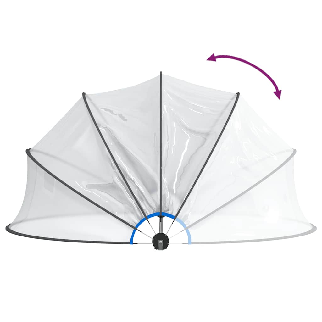 Bassengkuppel rund 406x203 cm PVC