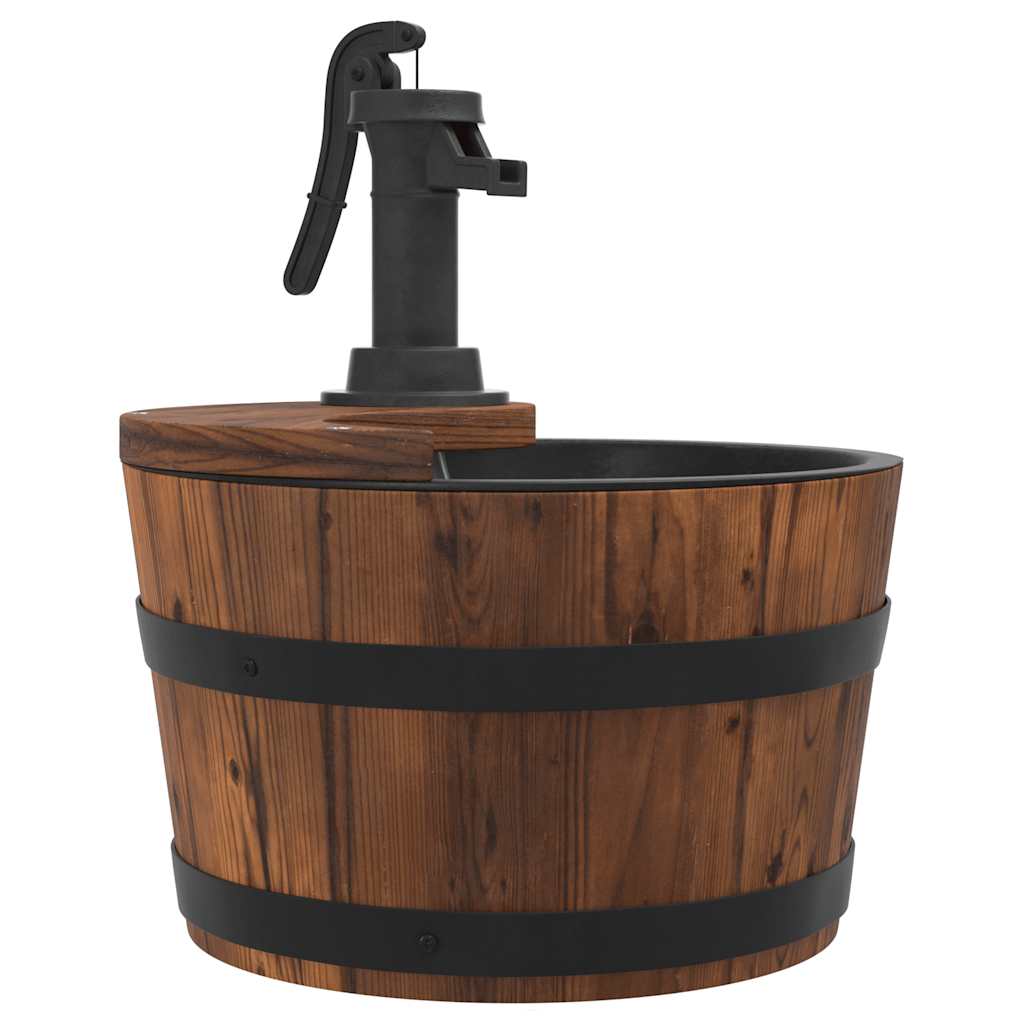 Vannfontene med pumpe 28x28x34,5 cm heltre gran vidaXL
