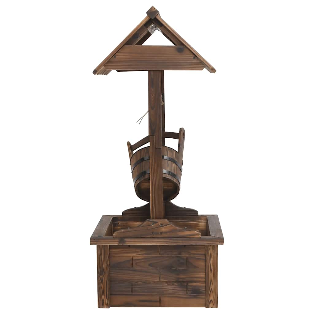 Fontene med pumpe ønskebrønn 57x50x112 cm heltre gran vidaXL